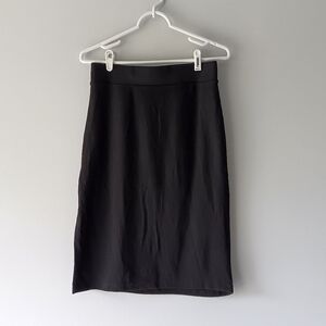 Time and Tru Ribbed Knit Straight Pencil Skirt Bodycon Black Small Size 4 - 6